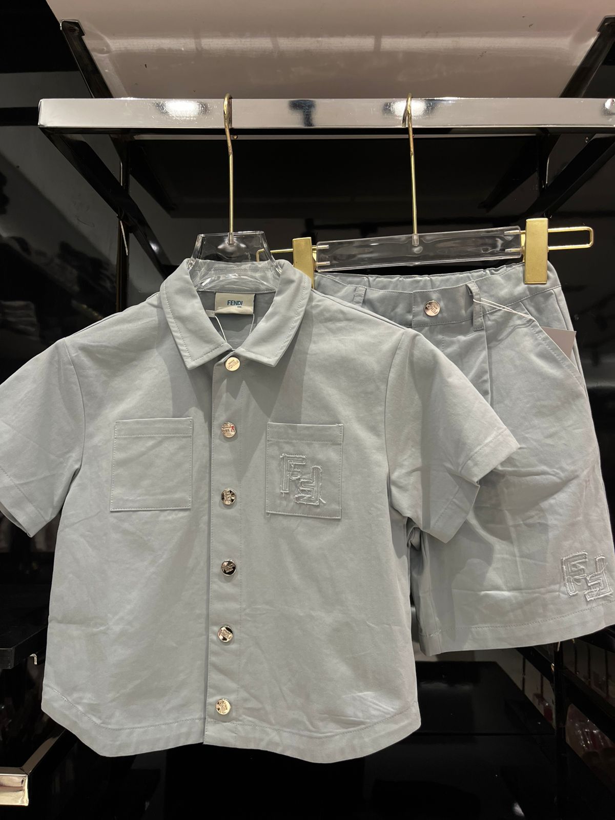 Fendi - Kids FF Logo Cotton Twill Set