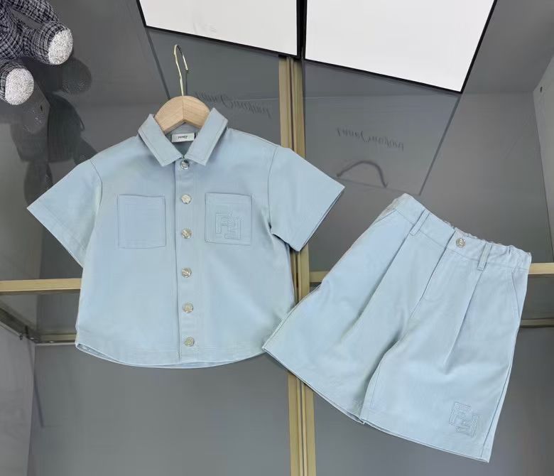 Fendi - Kids FF Logo Cotton Twill Set