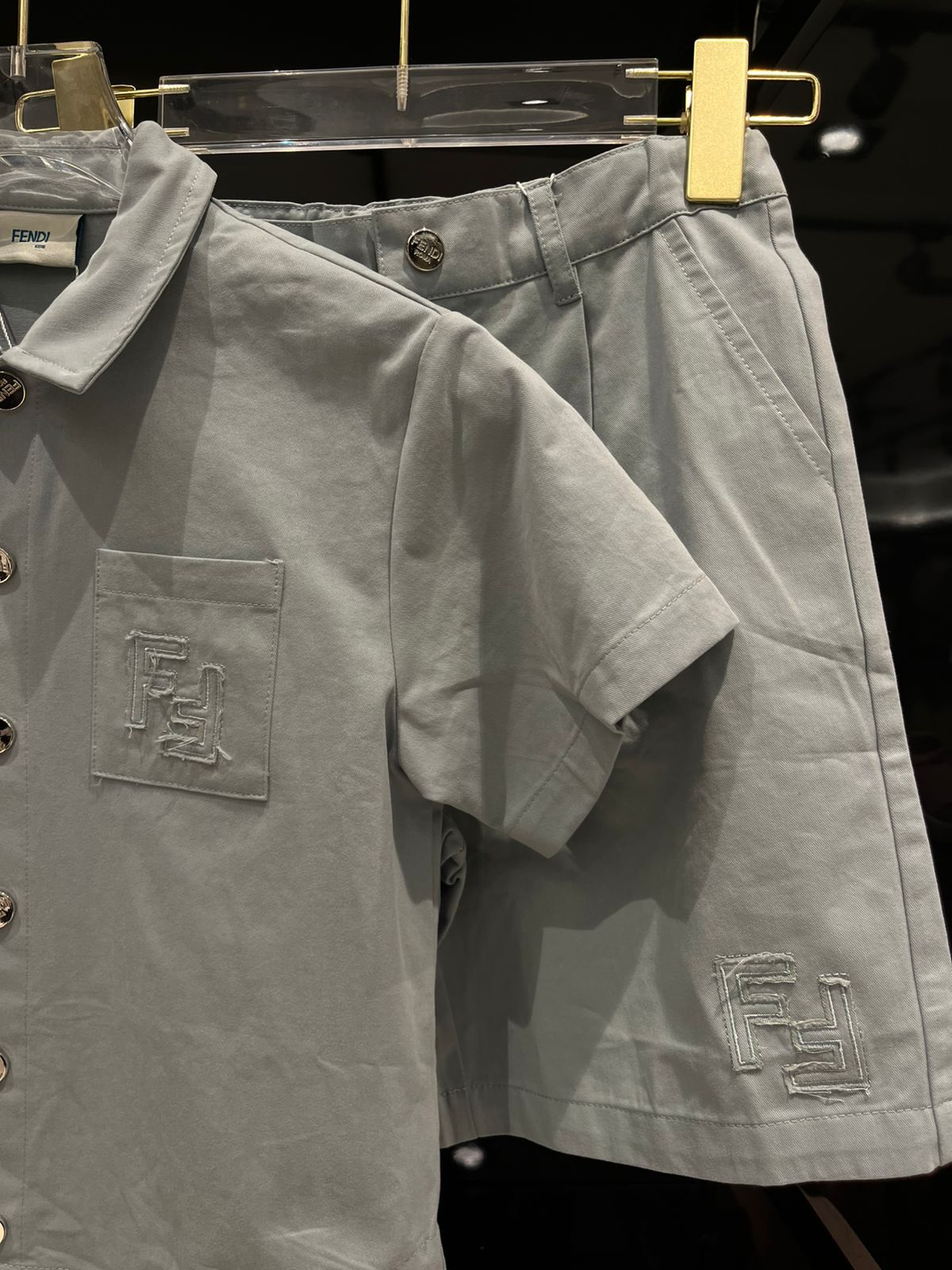 Fendi - Kids FF Logo Cotton Twill Set