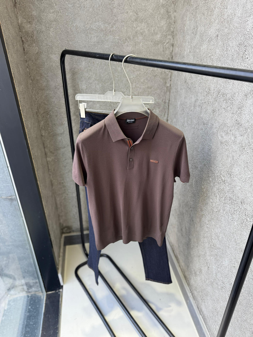 Zegna - Men's Premium Piqué Cotton Polo Shirt in Earthy Brown
