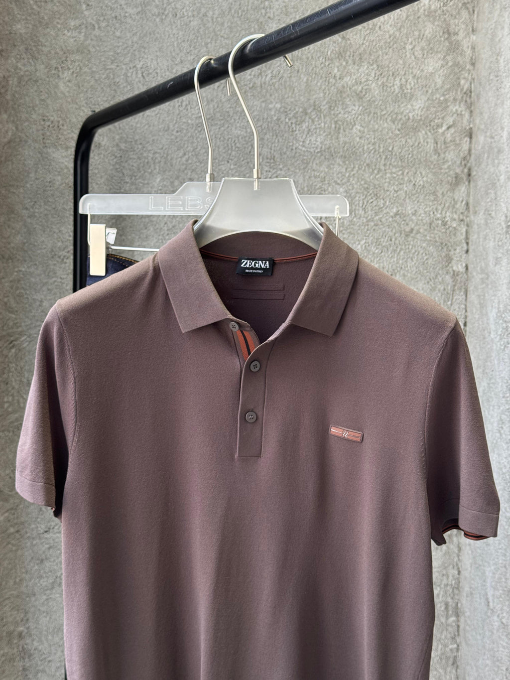 Zegna - Men's Premium Piqué Cotton Polo Shirt in Earthy Brown