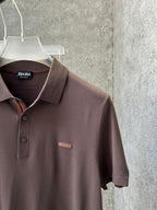 Zegna - Men's Premium Piqué Cotton Polo Shirt in Earthy Brown