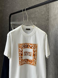 Versace - Jeans Couture Men's Barocco Box Logo T-Shirt in White/Gold