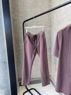 Loro Piana - Men's André Linen and Cotton Two-Piece Resort Set in Dusty Rose