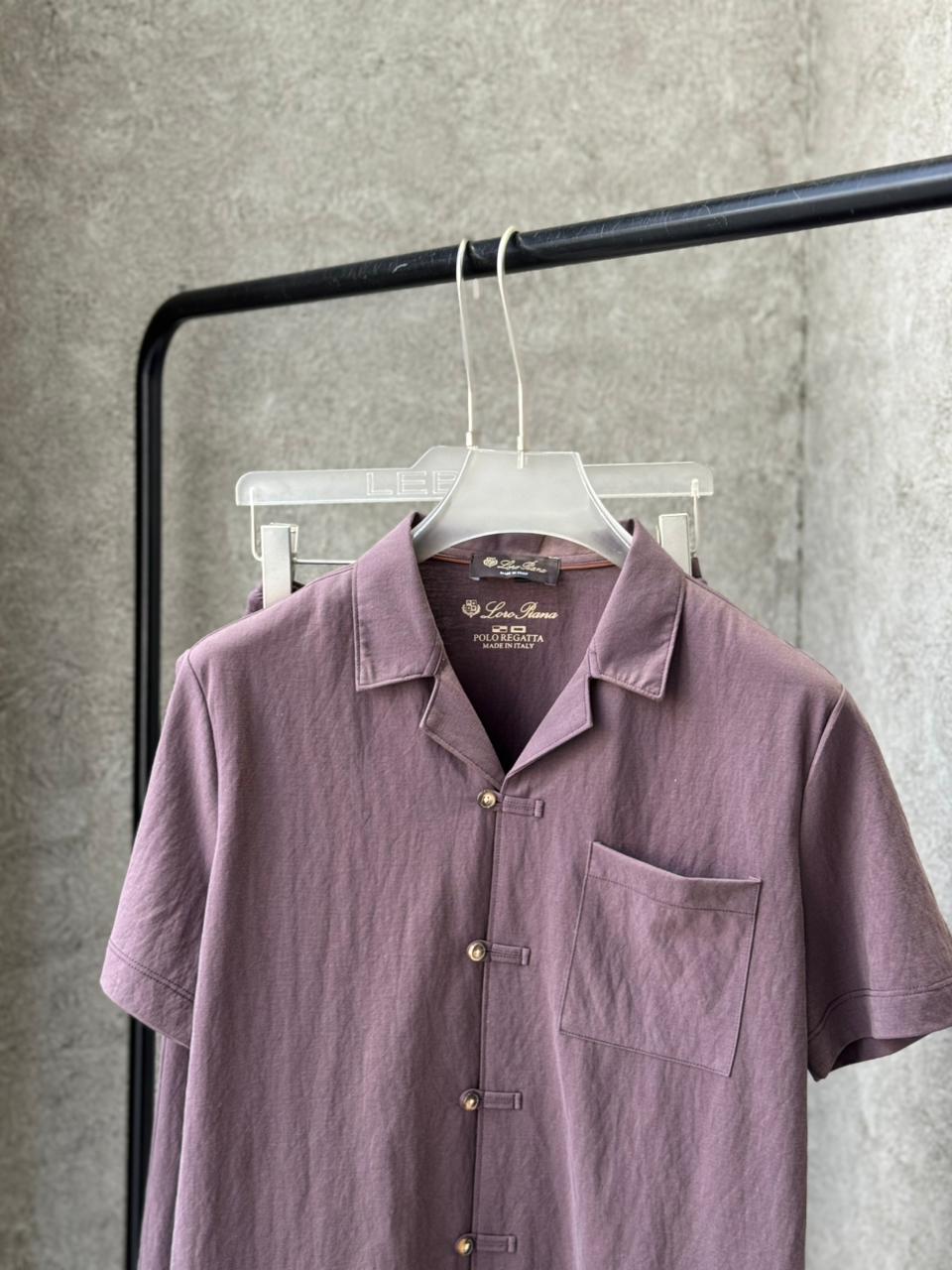 Loro Piana - Men's André Linen and Cotton Two-Piece Resort Set in Dusty Rose
