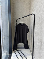 Dolce & Gabbana - Men's Luxury Cotton T-Shirt with Silver-Tone DG Logo Plaque in Black
