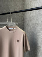 Brunello Cucinelli - Men’s Premium Cotton Jersey T-Shirt and Drawstring Shorts Set in Sand