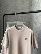 Brunello Cucinelli - Men’s Premium Cotton Jersey T-Shirt and Drawstring Shorts Set in Sand