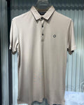 Stefano Ricci - Men's Premium Silk and Cotton Blend Polo Shirt in Champagne Beige