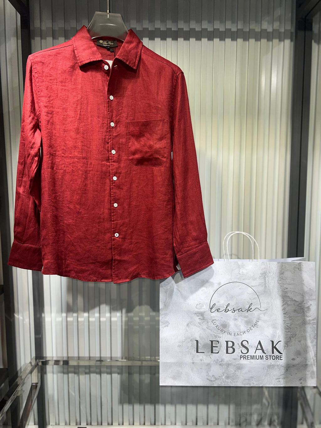 Loro Piana - Men's Andre Shirt in Sostanza Linen – Breathable Luxury Long-Sleeve Button-Down in Deep Rust