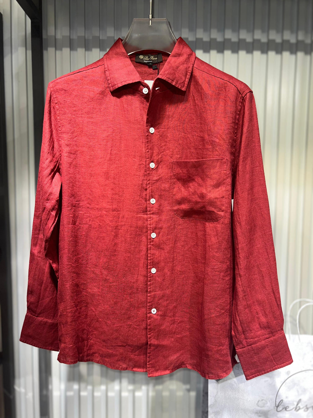 Loro Piana - Men's Andre Shirt in Sostanza Linen – Breathable Luxury Long-Sleeve Button-Down in Deep Rust