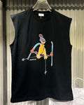 Moncler - Graphic Skier Sleeveless Cotton T-Shirt – Black