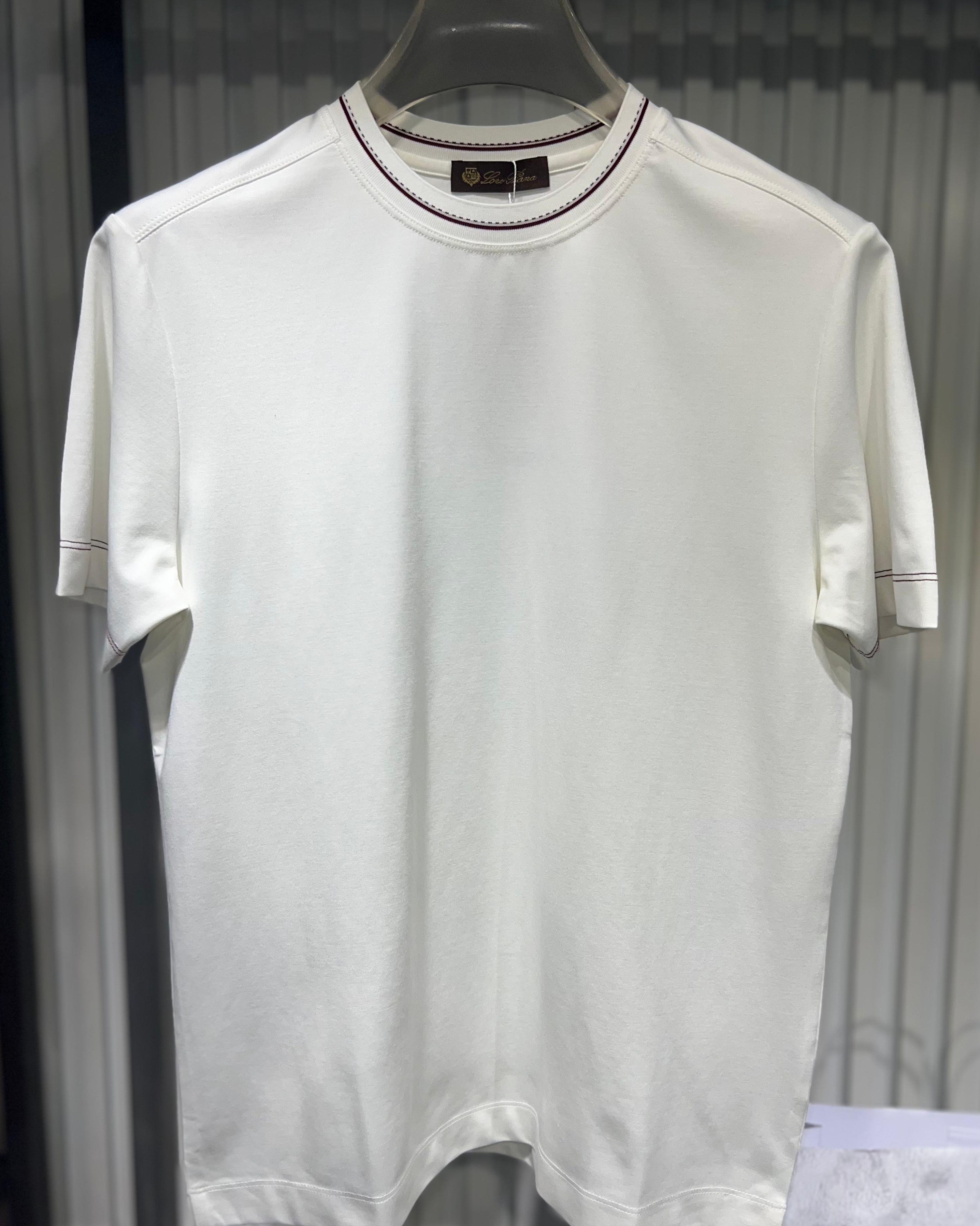 Loro Piana - Signature Cotton-Jersey T-Shirt with Contrast Tipping
