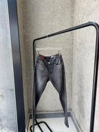 Diesel - D-Strukt Slim-Fit Distressed Jeans – Washed Black/Dark Grey