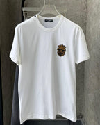 Dolce & Gabbana - Heraldic Bee & Crown Embroidered Cotton T-Shirt – White