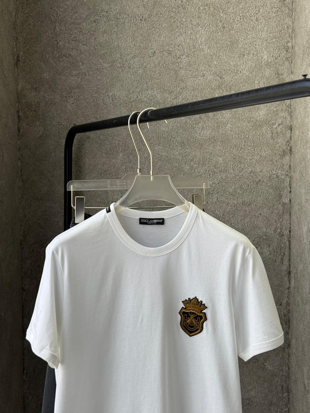 Dolce & Gabbana - Heraldic Bee & Crown Embroidered Cotton T-Shirt – White