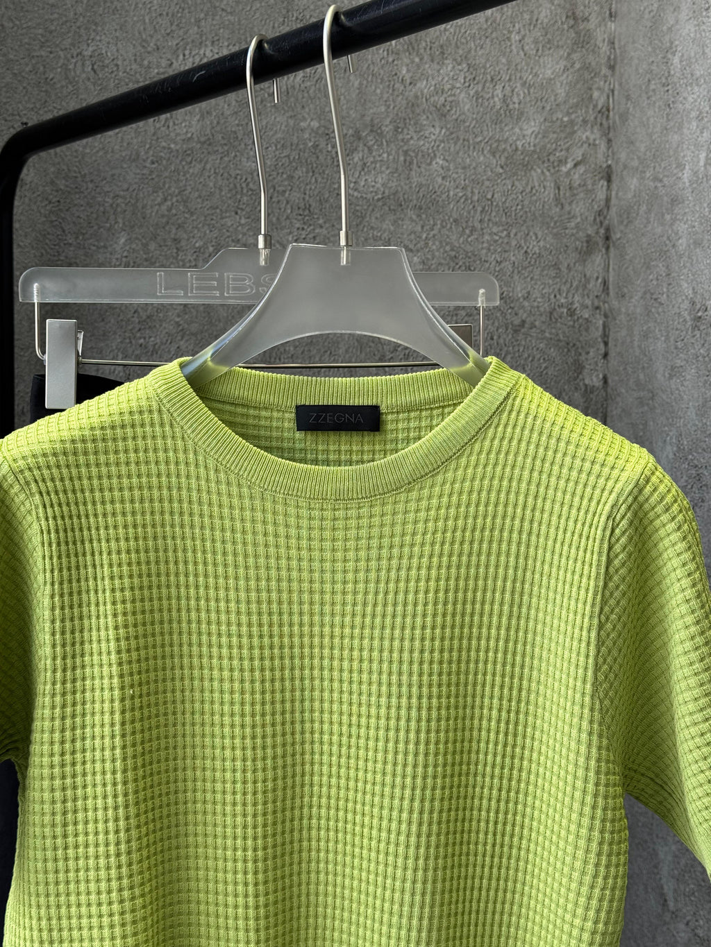 Zegna - Waffle-Knit Cotton-Silk Short Sleeve Sweater – Pistachio Green