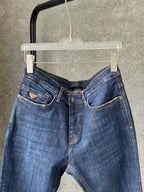 Prada - Milano Logo-Tab Straight-Leg Jeans – Authentic Indigo Wash