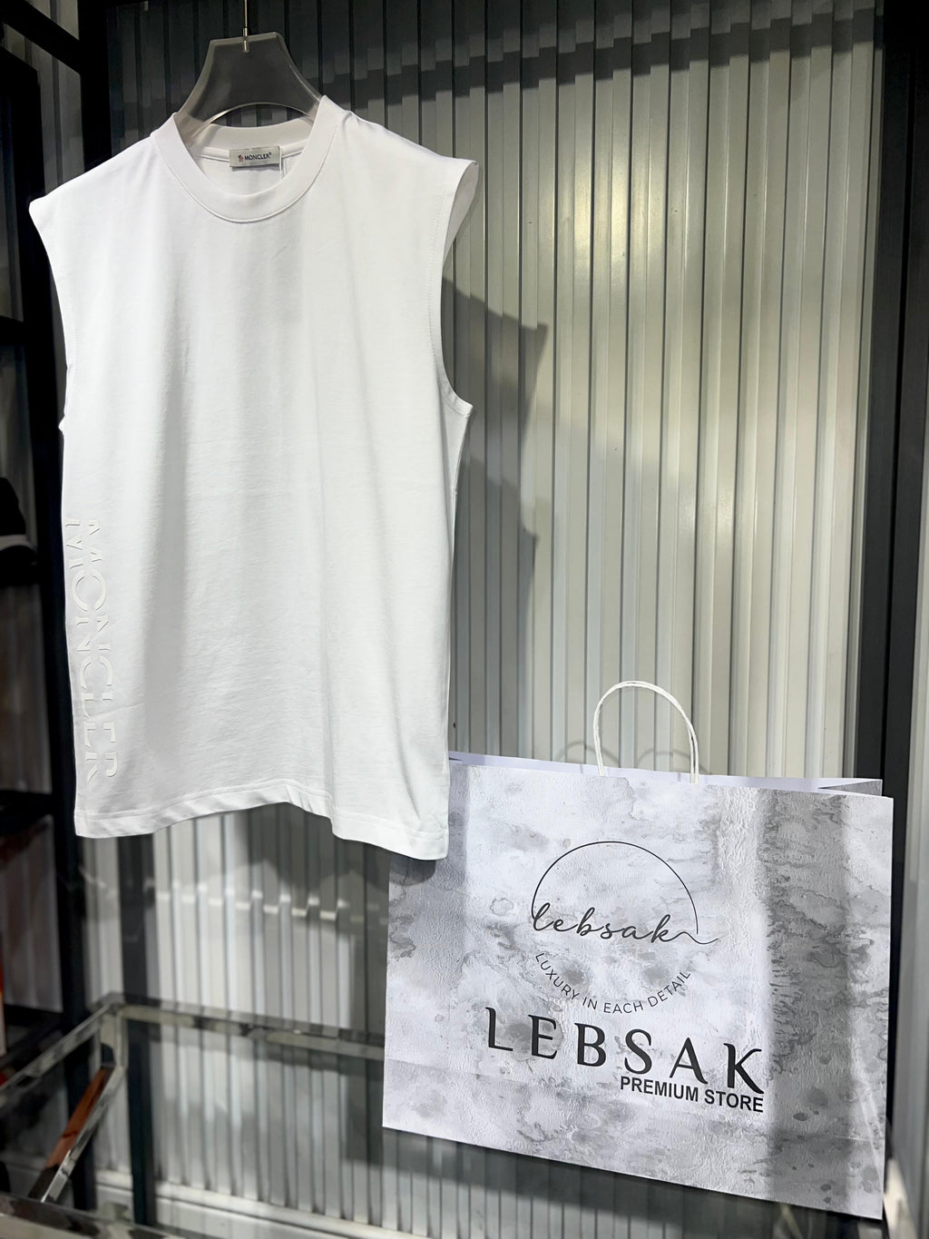 Moncler - Signature Embossed Side-Logo Sleeveless Cotton Tee – Optic White