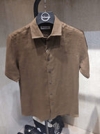 Loro Piana - Andre Shirt & Drawstring Shorts Linen Set – Espresso Brown