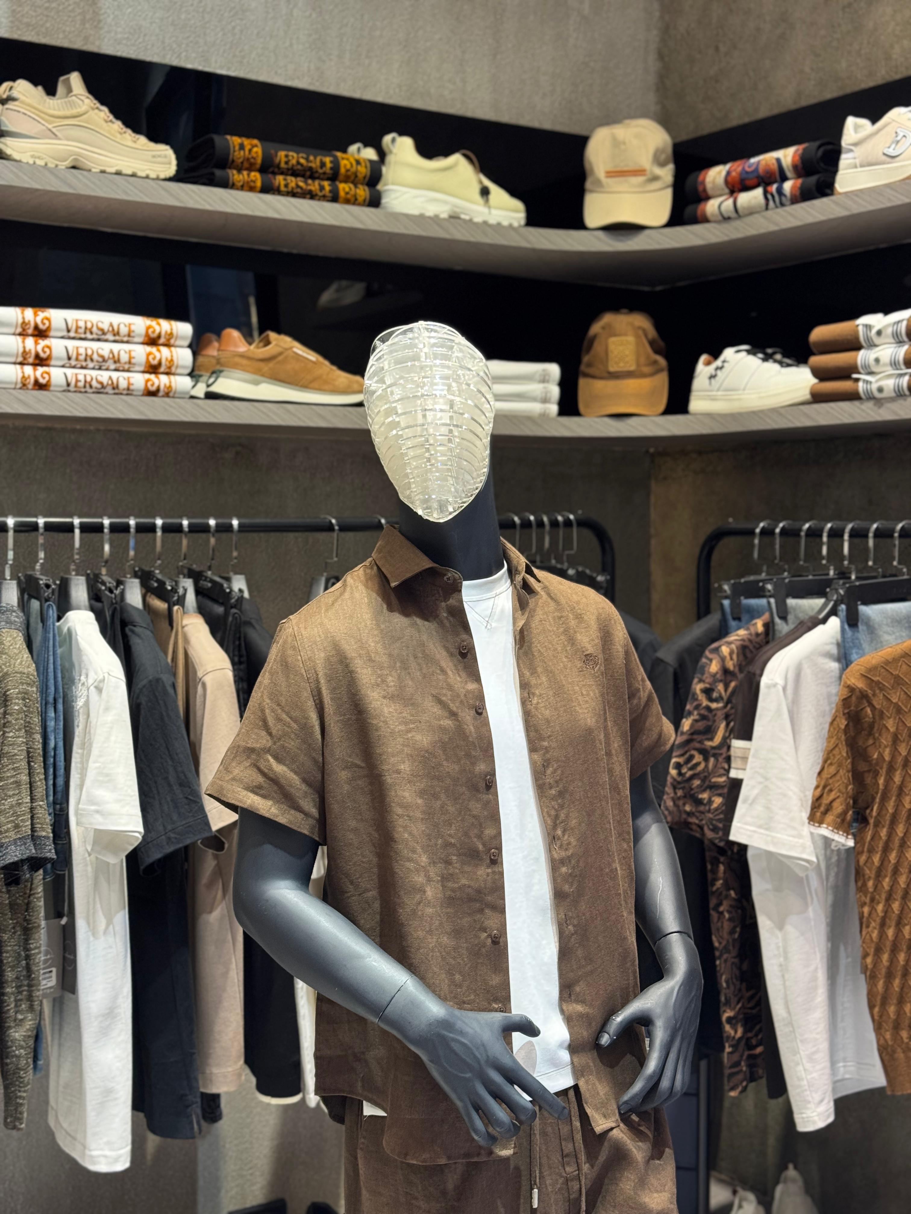 Loro Piana - Andre Shirt & Drawstring Shorts Linen Set – Espresso Brown