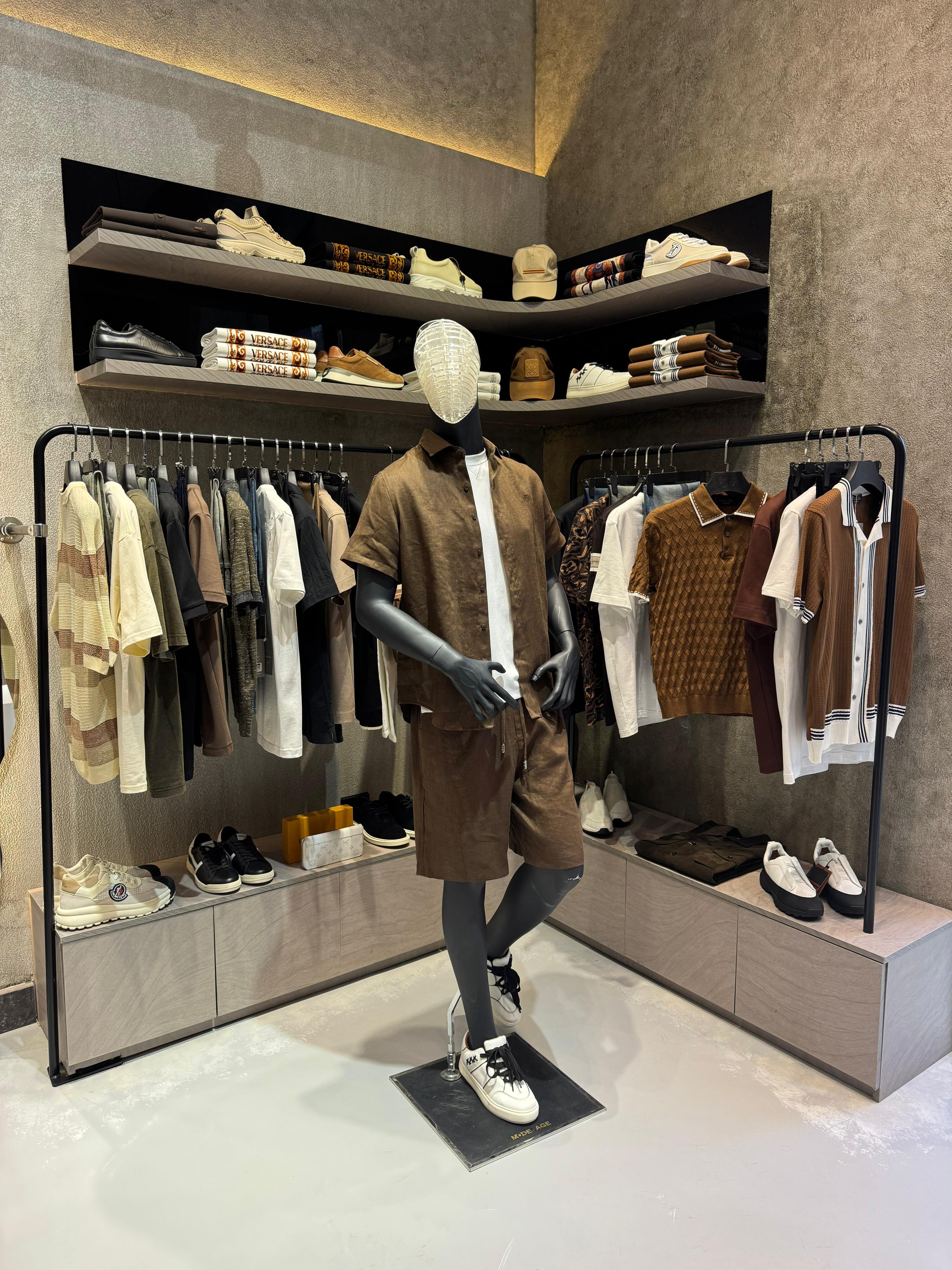 Loro Piana - Andre Shirt & Drawstring Shorts Linen Set – Espresso Brown