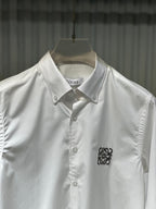 Loewe - Anagram Embroidered Oxford Shirt – Optic White