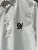 Loewe - Anagram Embroidered Oxford Shirt – Optic White