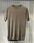Loro Piana - Short-Sleeve Silk & Cashmere Knit Sweater – Charcoal Olive