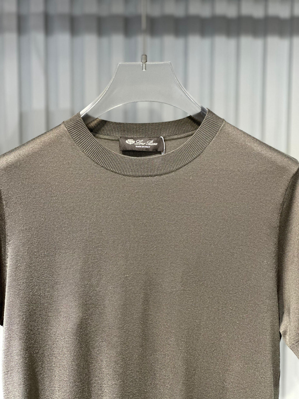 Loro Piana - Short-Sleeve Silk & Cashmere Knit Sweater – Charcoal Olive
