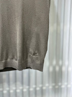 Loro Piana - Short-Sleeve Silk & Cashmere Knit Sweater – Charcoal Olive