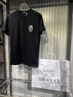 Dolce & Gabbana - Heraldic Bee & Crown Embroidered Cotton T-Shirt – Nero Black