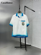 Casablanca - L'Arche de Nuit Silk Twill Shirt – White/Azure Gradient