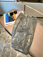 Loewe - Acid-Wash Canvas Cargo Shorts – Distressed Charcoal