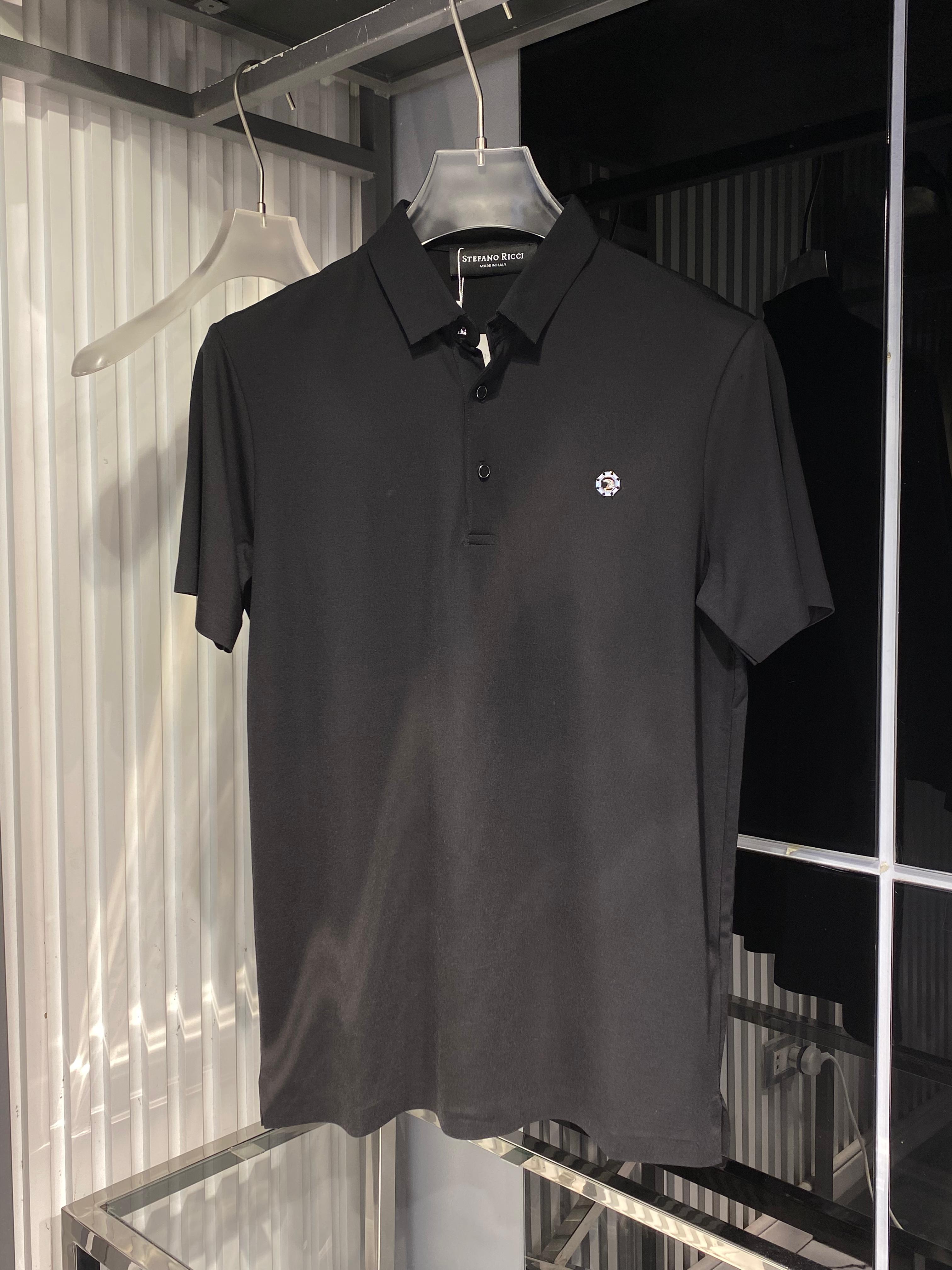 Stefano Ricci - Signature Eagle Embroidery Polo – Nero