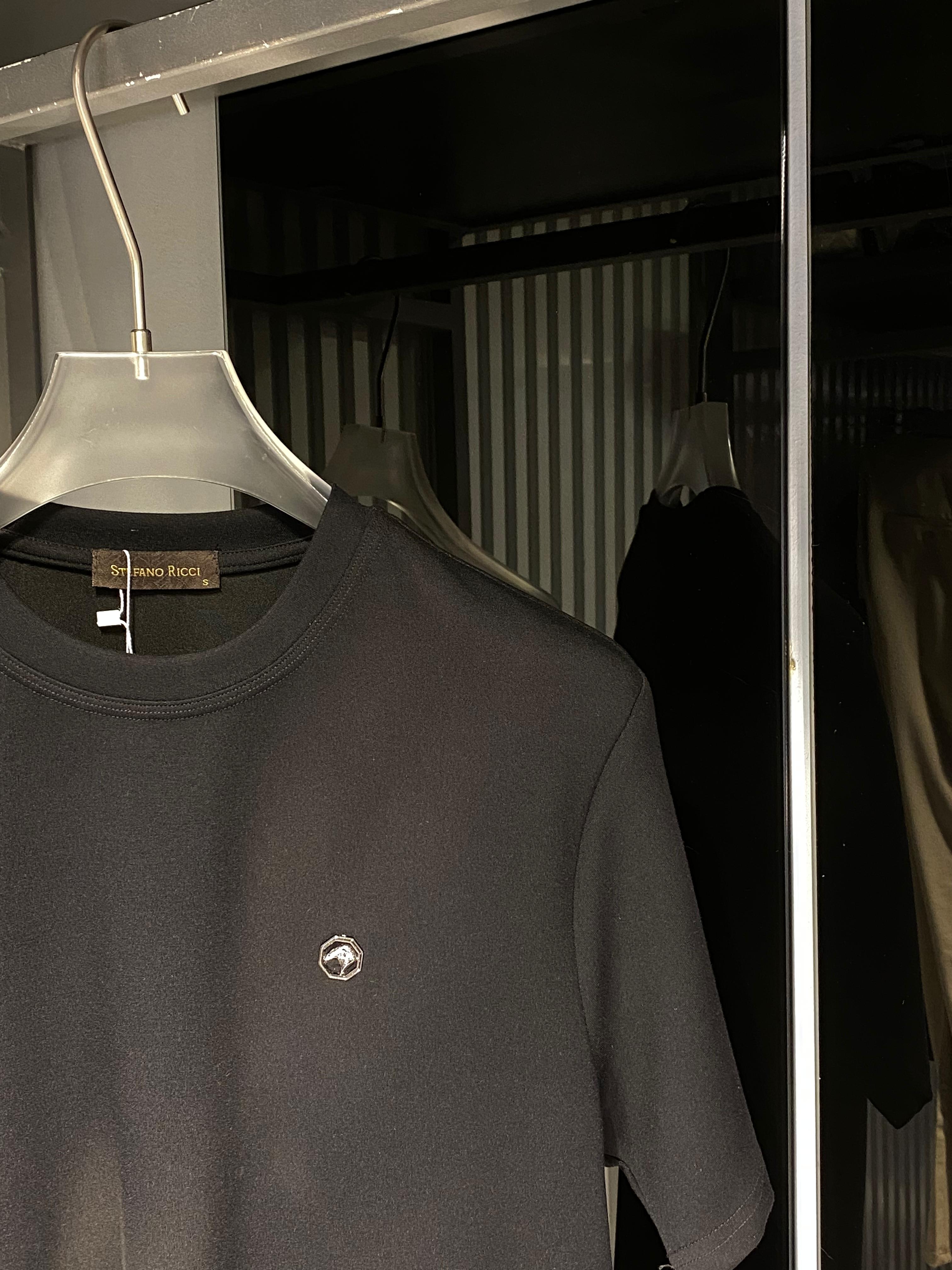 Stefano Ricci - Signature Medallion Cotton T-Shirt – Nero