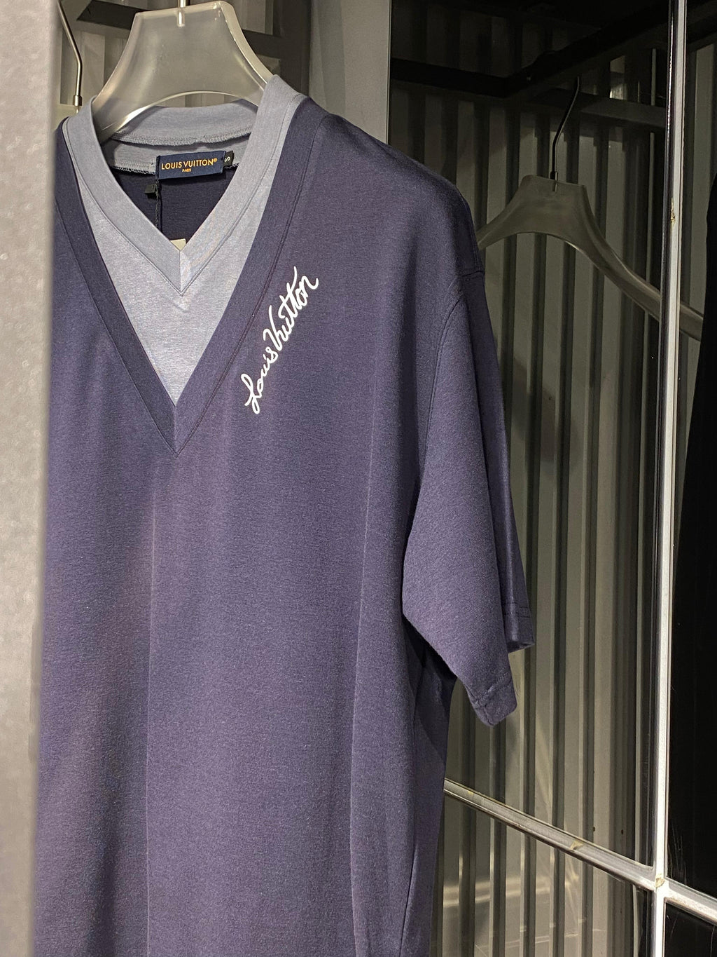 Louis Vuitton - Damier Signature Cotton Knit Polo – Cobalt/Black