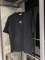 Chanel - Crystal-Embellished Double C Logo T-Shirt – Nero