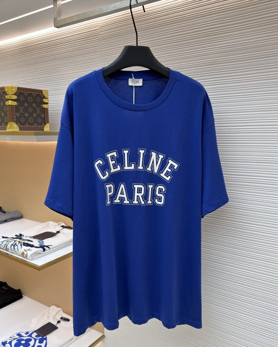 Celine  - Triomphe Embroidered Cotton Jersey Polo – Nero