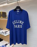 Celine  - Triomphe Embroidered Cotton Jersey Polo – Nero
