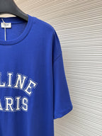 Celine  - Triomphe Embroidered Cotton Jersey Polo – Nero