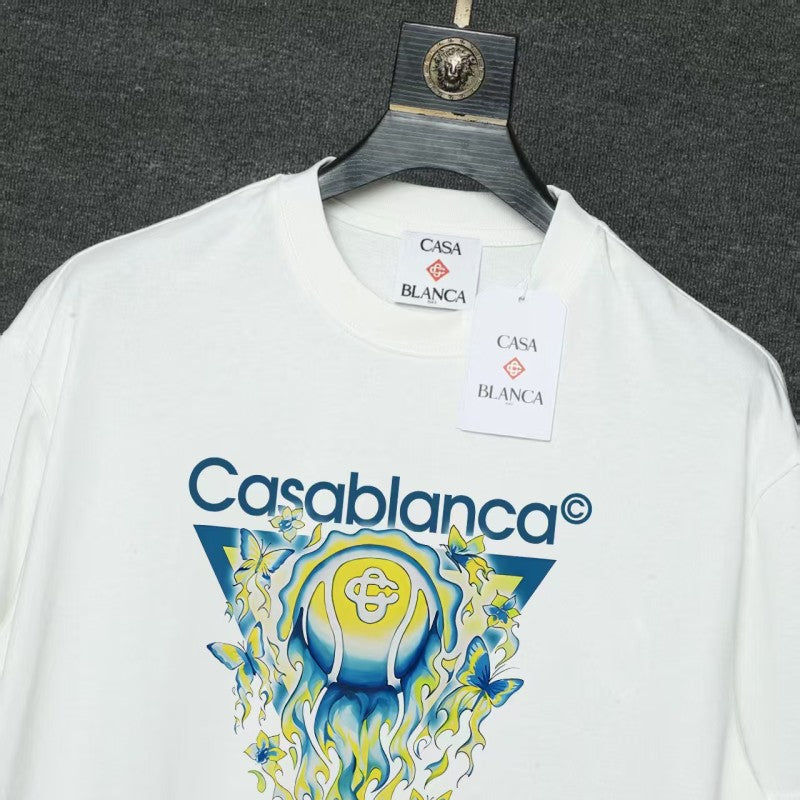 Casablanca  -"Tennis Club" Graphic T-Shirt – Optic White