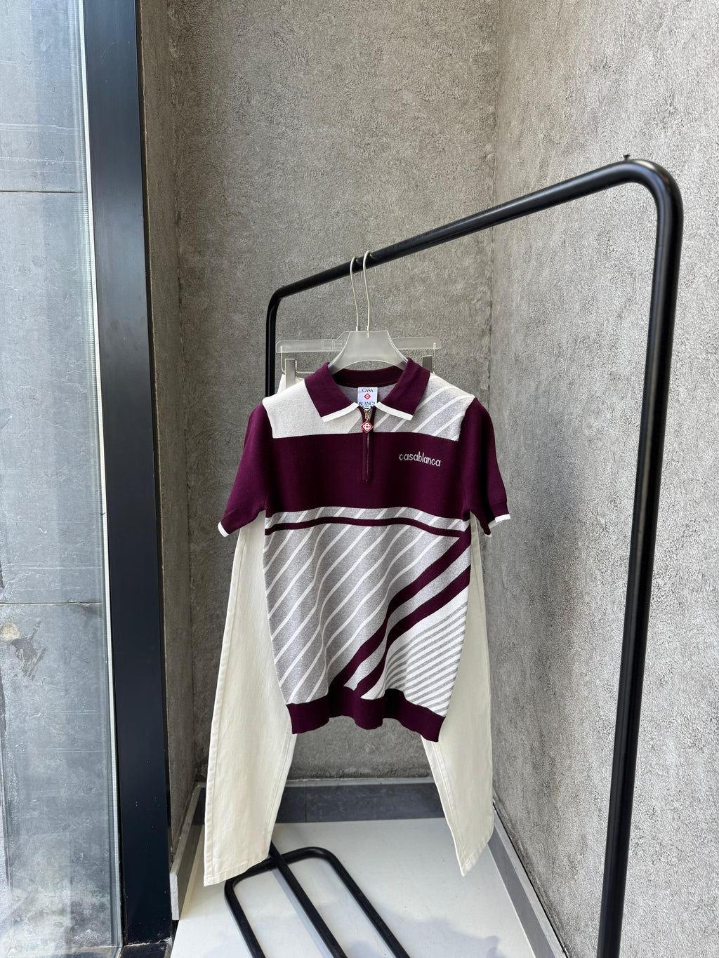 Casablanca - Laurel Color-Block Knit Polo