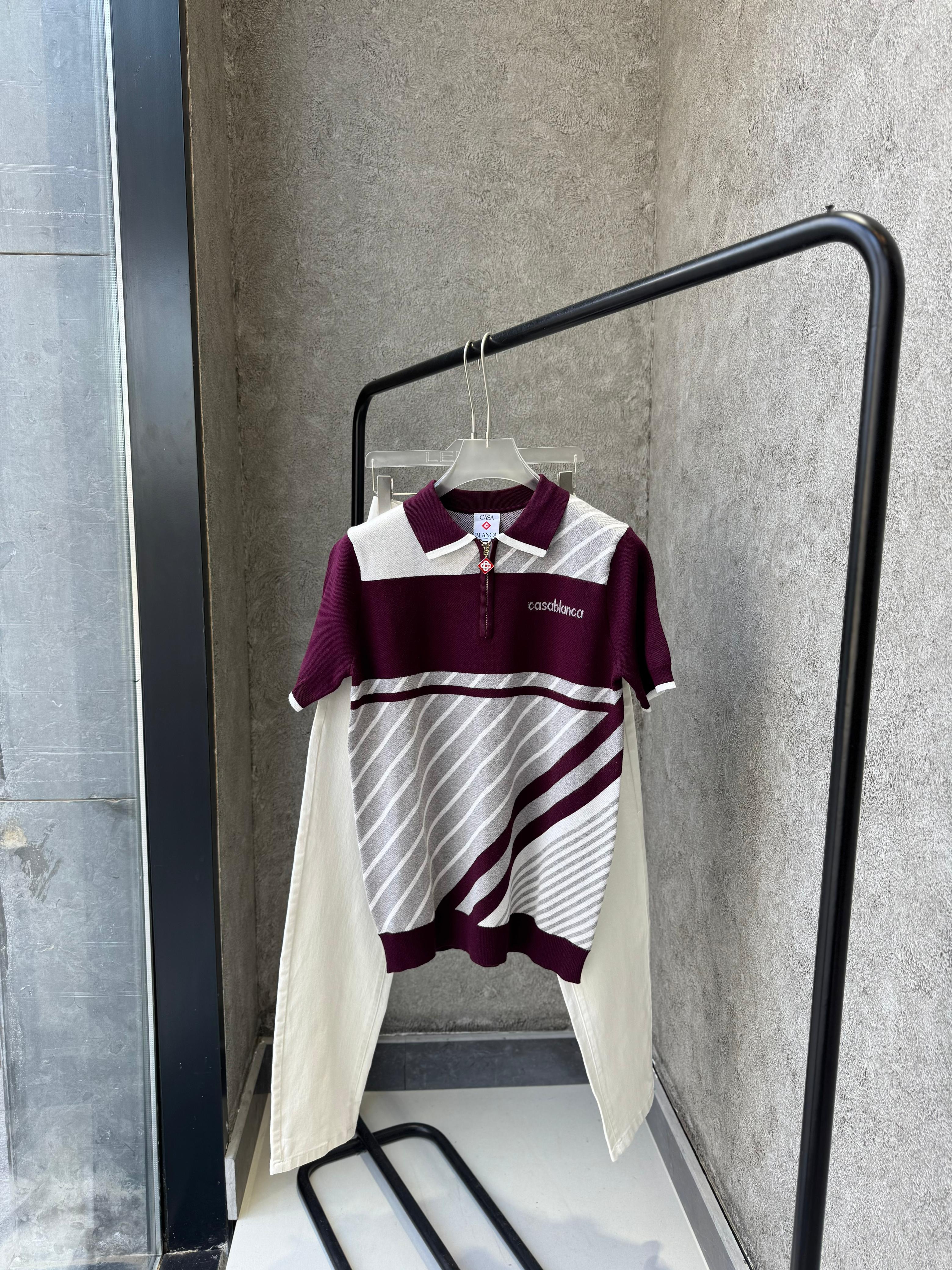 Casablanca - Laurel Color-Block Knit Polo
