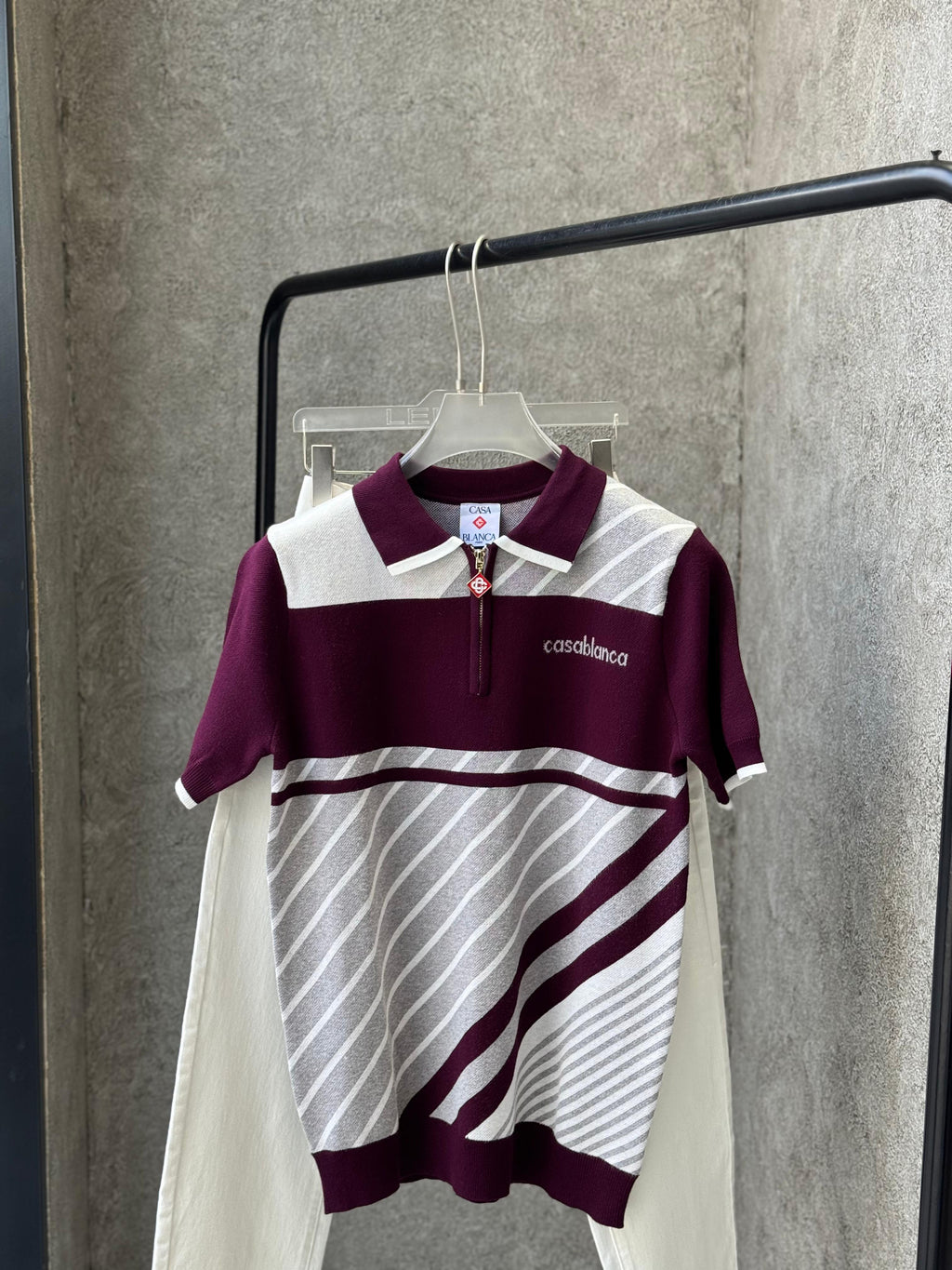 Casablanca - Laurel Color-Block Knit Polo