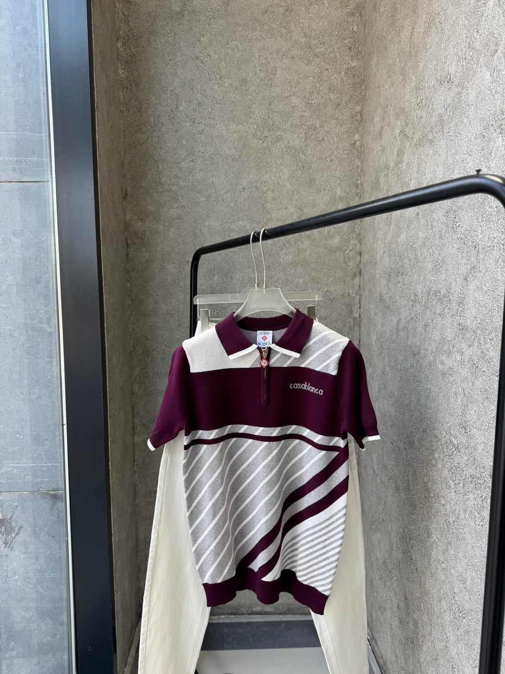 Casablanca - Laurel Color-Block Knit Polo