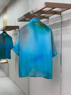 Fendi - FF Monogram Gradient Silk Twill Shirt – Turquoise/Azure