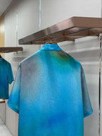 Fendi - FF Monogram Gradient Silk Twill Shirt – Turquoise/Azure
