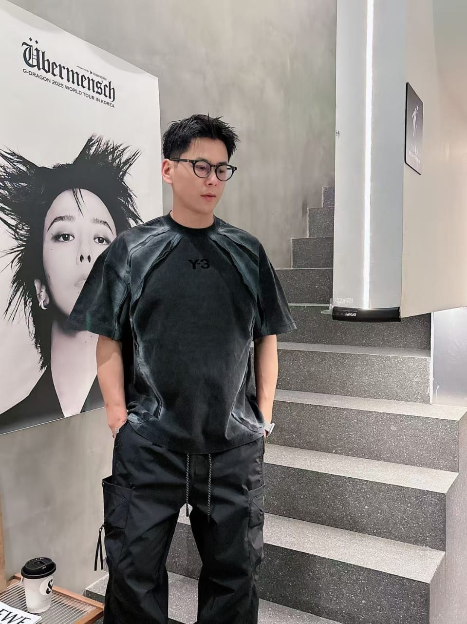 Y-3 - Deconstructed Panelled Graphic T-Shirt – Black/Shadow