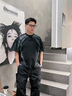 Y-3 - Deconstructed Panelled Graphic T-Shirt – Black/Shadow